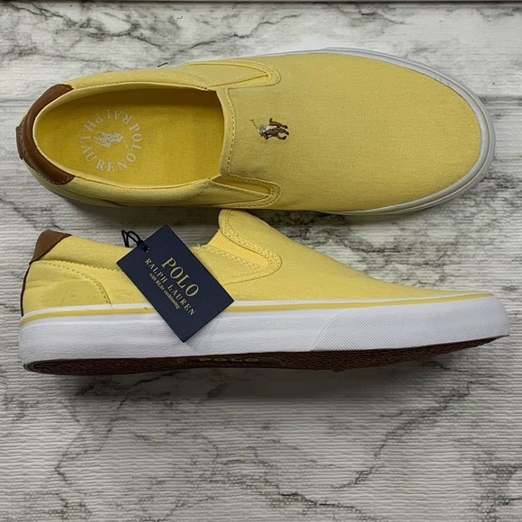Polo Ralph Lauren Thompson Yellow Casual Slip on - Picture 2 of 11